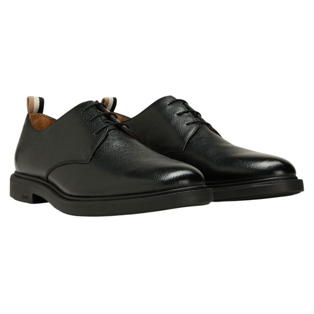 Boss Mens Larry Leather Derby Shoes / Black